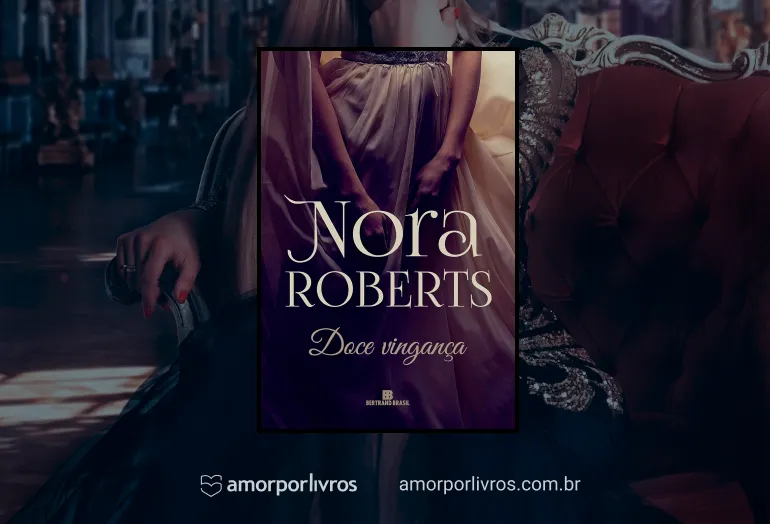 Capa do livro Doce Vingança com o fundo de uma mulher sentada em uma poltrona vitoriana