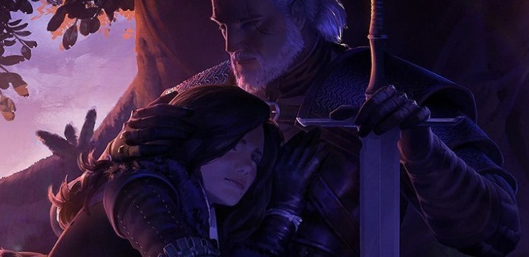 Ilustração de Geralt e Yennefer