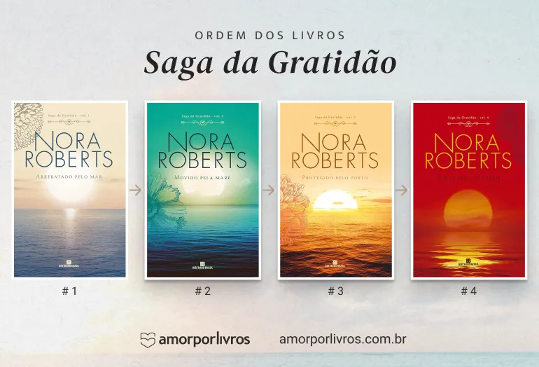 Ordem dos livros da saga da gratidão (arrebatado pelo mar, movido pela maré, protegido pelo porto e resgatado pelo amor)